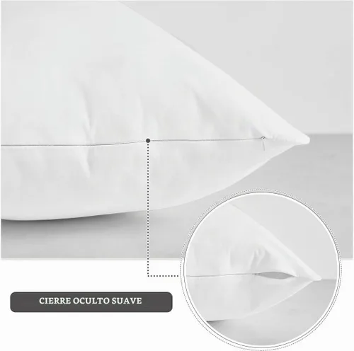 Vista 4 de MoonRest® - Almohada decorativa rellena de fibra sintética pura de 100% de poliéster lumbar rellena de 100% de algodón para sofá, sillón, cojín