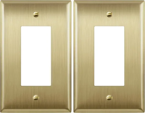 Vista 24 de LIDER Placa decorativa de pared de metal para interruptor o receptáculo, cubierta de salida de acero inoxidable, resistente a la corrosión