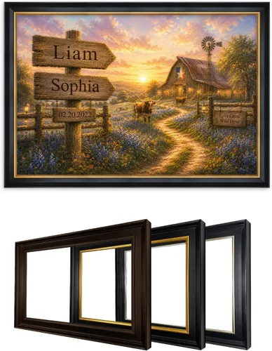 Vista 109 de IPIC - Personalized Framed Canvas with Custom Street Sign in Boston Personalized Street Signs with Names, Custom Canvas Print, Boston Sunset