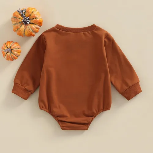 Vista 6 de MoZiKQin Sudadera de cuello redondo para bebé niña y niño, suéter de gran tamaño, mameluco de manga larga, lindo otoño e invierno