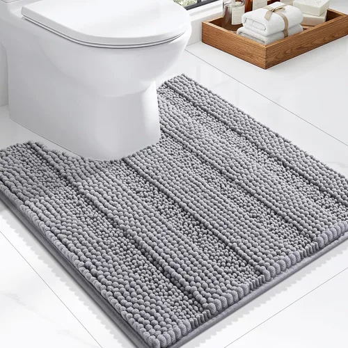 Vista 66 de Grandaily Alfombras de baño de felpilla a rayas de 24 x 16 pulgadas, extra gruesas y suaves, absorbentes, parte trasera de goma, alfombra de ducha