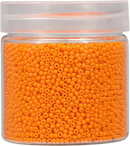 Vista 29 de Bala&Fillic Tamaño casi uniforme Cuentas de semillas redondas de color verde ejército de 2 mm Aproximadamente 10000 piezas/110 gramos en caja