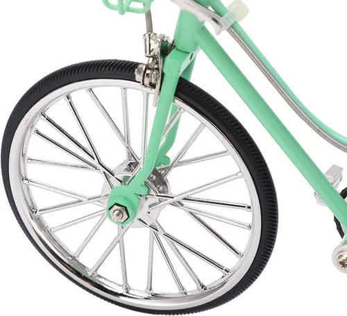 Vista 9 de Zerodis Modelo de bicicleta de metal, mini figuras de bicicleta de dedo de escritorio, juguete en miniatura, retro, mini modelo, bicicleta, adornos