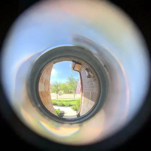 Vista 7 de Earl Diamond - Mirillas para puerta, mirilla de visor de puerta de latón macizo de 200 grados con cubierta de privacidad giratoria resistente