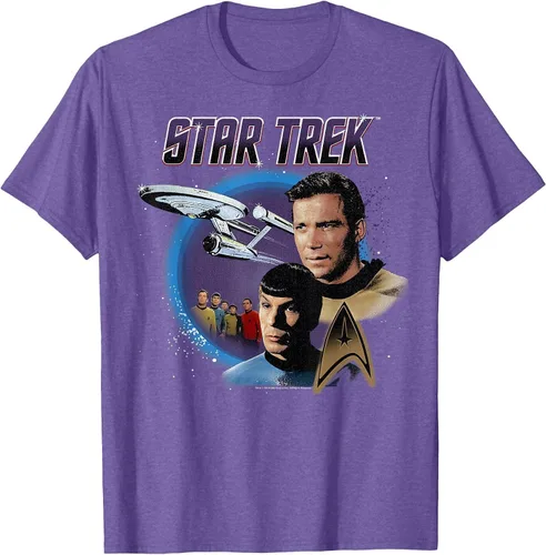 Vista 19 de Star Trek Original Series Vintage Enterprise T-Shirt Baby Blue