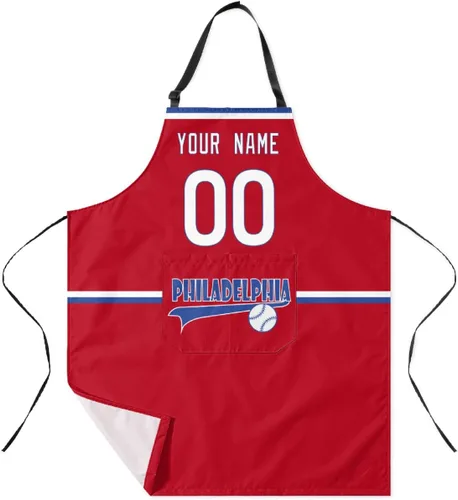 Vista 21 de ANTKING Custom Apron with Pocket Custom Any Name and Any Number Gifts for Dad Men Fans