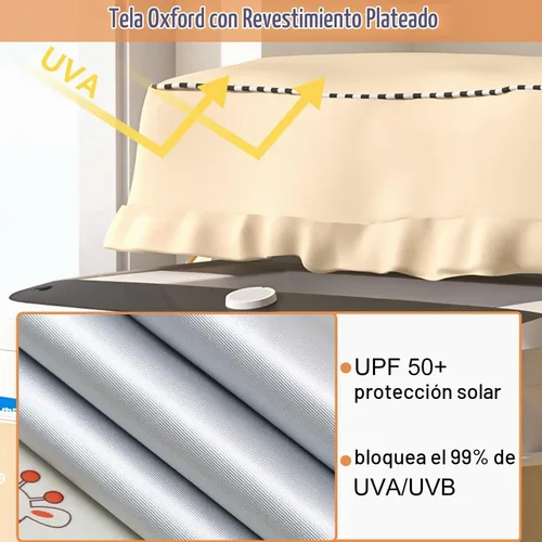 Vista 4 de Cubierta de carga superior para lavadora, cubierta impermeable para secadora con cremallera, a prueba de polvo, al aire libre, funda protectora