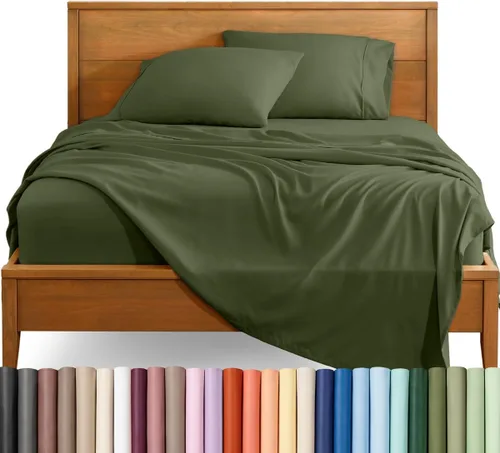 Vista 50 de Bare Home Juego de Sábanas Twin - Sábanas de Cama de Microfibra Ultra-Suave 1800 - Doble Cepillado - Bolsillos Profundos - Ajuste Fácil - Extra