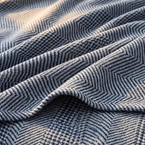 Vista 5 de Nautica - Manta Individual, Ropa de Cama de Algodón Hilado en Anillo, Peso Medio para Todas las Estaciones, Básicos para Dormitorio Compartido Azul