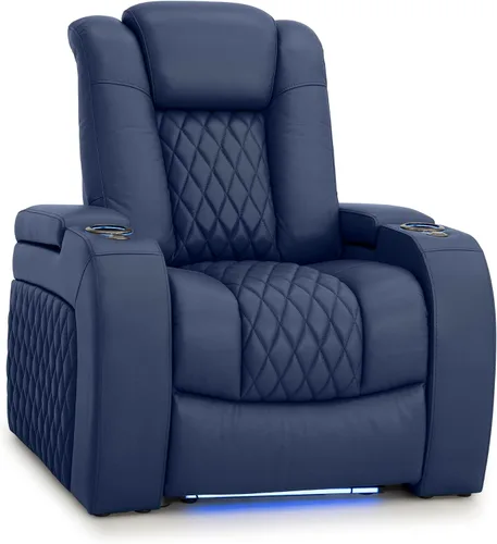 Vista 89 de Seatcraft Asiento de cine en casa Diamante Marrón Reclinable Individual