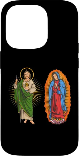 Vista 17 de Funda para iPhone 16 Virgen de Guadalupe con San Judas Tadeo