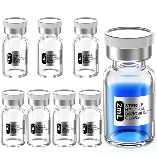 Vista 4 de Biomed Solutions Vial estéril vacío sellado con tapón de goma de butilo y cierre superior, tubo de vidrio de borosilicato tipo 1, empaquetado