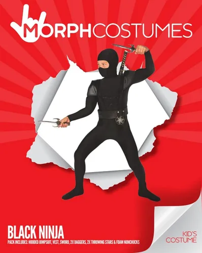 Vista 5 de Morph Disfraz de ninja para niños, disfraz de ninja para niños, disfraz de Halloween para niños