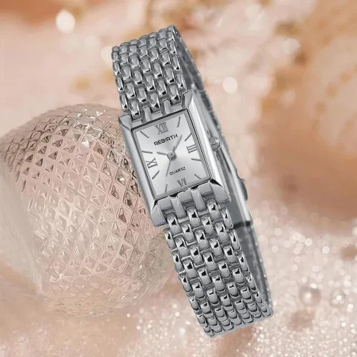 Vista 2 de MASTOP Gold Watches for Women Vintage Rectangle Quartz Watch 30M Waterproof Stainless Steel Bracelet Adjustable Ladies Wristwatch
