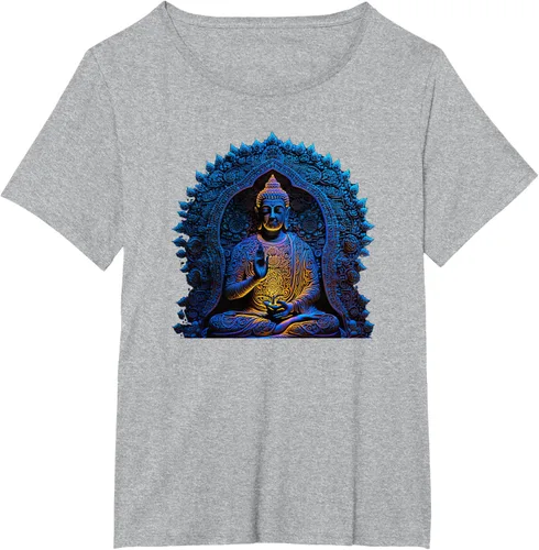 Vista 94 de Estatua de Buda Yoga Budismo Zen Buddhism Meditation T-Shirt Negro