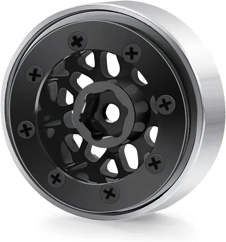 Vista 3 de Benedict Harry - Juego de 4 ruedas para llantas de oruga para 1/18 TRX4M TRX4-M Axial AX24 SCX24 Bronco Deadbolt C10 JLU Gladiator piezas de Negro