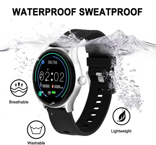 Vista 117 de BISONSTRAP Correas de reloj de silicona, correas de reloj delgadas con liberación rápida, 0.787 in, negro con hebilla negra