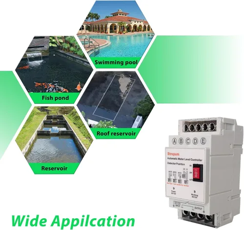 Vista 5 de DC 12V Controlador automático de nivel de agua Sensor de nivel de líquido Detector de bomba Interruptor de flotador Relé de control con detector