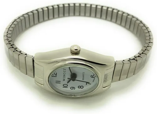 Vista 2 de Wincci Reloj clásico de moda con banda elástica ovalada pequeña para mujer