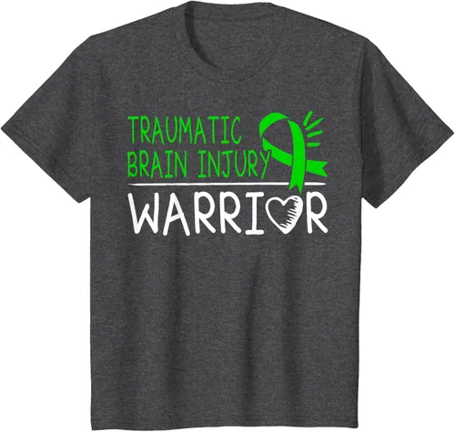 Vista 30 de Camiseta de lesión intracraneal - Camiseta de conciencia TBI, Negro, S