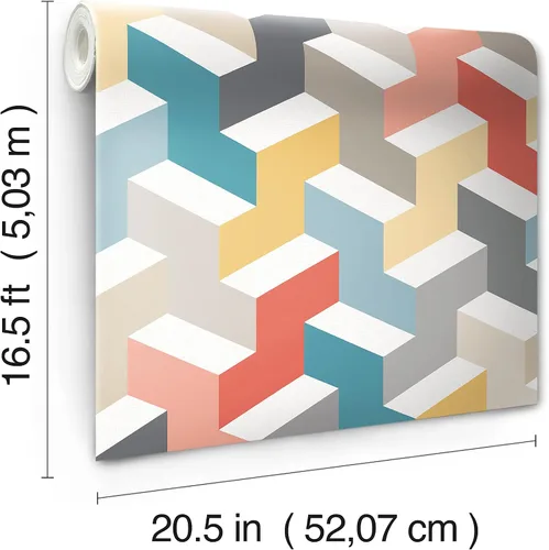 Vista 11 de RoomMates RMK11250RL - Papel tapiz para despegar y pegar en 3D
