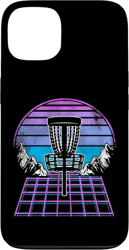 Vista 7 de Disc Golf Basket 90s Synthwave Sunset Retrowave Frisbee Golf Case for iPhone 17