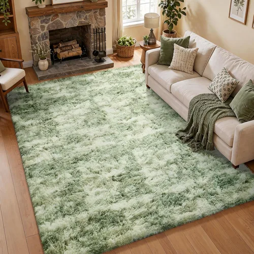 Vista 62 de Ophanie - Alfombras para sala de estar, antideslizante y suave, de felpa grandes y peludas para dormitorio, peludas para niños y niñas, decoración