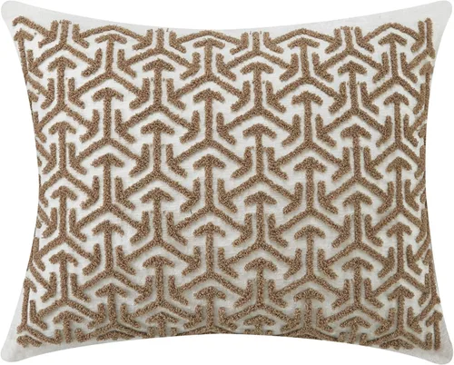 Vista 4 de Chic Home Gabriella - Juego de edredón de algodón de 5 piezas con diseño de rayas geométricas, tamaño Queen, beige