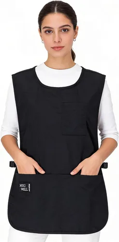 Vista 11 de Delantal impermeable unisex de trabajo con 4 bolsillos, delantal tipo faja, ultraligero, para chef y camarero, overol de trabajo