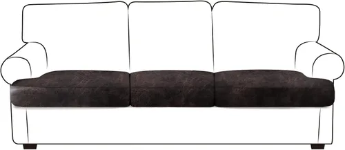 Vista 136 de ANARACHON Fundas de cojín de sofá con aspecto de cuero, juego de fundas de asiento de sofá, protector de muebles para sillón seccional, sofá biplaza