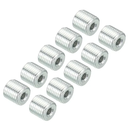 Vista 8 de PATIKIL Adaptadores de rosca M8x1mm a M6x1mm Manguito Reductor Tuerca Reductora, Paquete de 10 Tuerca de conversión de tornillo de 0.394 in