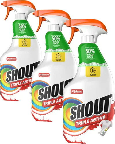 Vista 11 de Shout Active Enzyme - Spray removedor de manchas para lavandería, fórmula de triple acción se aferra, penetra y levanta más de 100 tipos de manchas