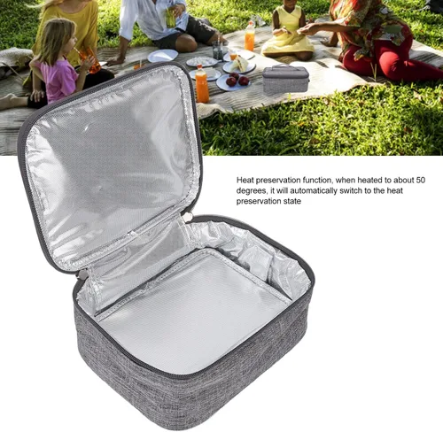 Vista 2 de Yinhing Lonchera eléctrica, lonchera portátil con calefacción para viajes de oficina, impermeable y duradera
