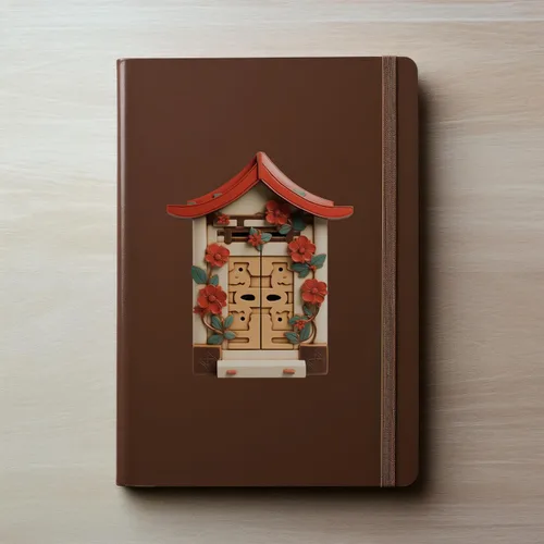 Vista 6 de Casa tradicional japonesa - Adhesivo de pared para puerta de hadas
