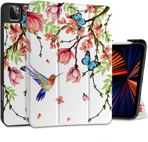 Vista 19 de MEEgoodo para iPad Pro M2 12.9 Funda 6ª/5ª/4ª/3ª Generación 2022 2021 2020 2018 con Soporte para Lápiz, Funda para Tablet con Parte Trasera de TPU