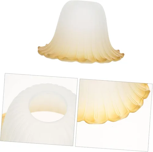 Vista 2 de DOITOOL Lámpara de techo con pantalla de cristal, cubierta de luz para ventilador de techo, pantalla de vidrio esmerilado, pantalla de campana