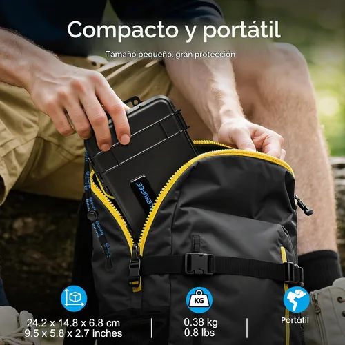 Vista 4 de Lekufee Estuche rígido impermeable de viaje para DJI Osmo 360, batería y otros accesorios (solo funda y bolsa)
