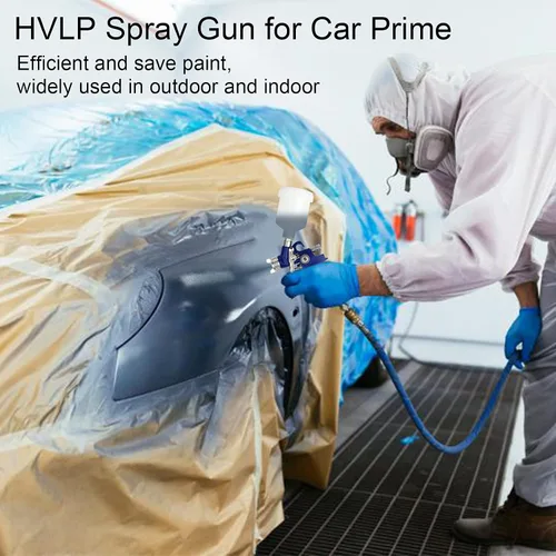Vista 2 de Tosucs HVLP Pistola rociadora con punta de 1.0mm Pistola rociadora de aire para pulverización de coche Pistola de pintura de alimentación por