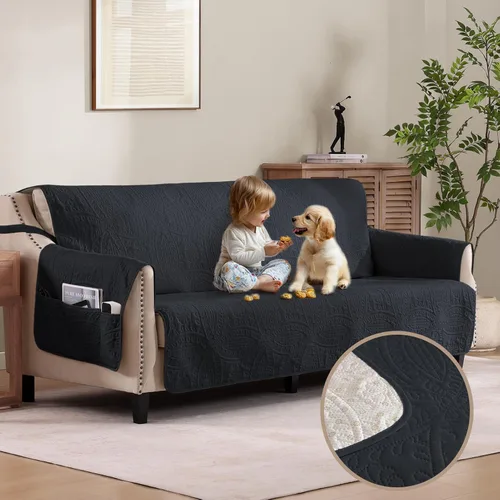 Vista 49 de Fundas acolchadas beige para sillas reclinables, impermeables, fundas para sillas reclinables para niños perezosos, fundas reclinables que admiten