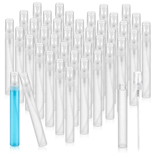 Vista 15 de Zhehao 1 mini botellas de spray de 0.2 fl oz de vidrio transparente para perfume, atomizador de perfume de niebla fina, portátil, recipientes vacíos