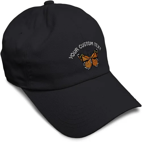 Vista 29 de Gorra de béisbol suave con diseño de mariposa monarca, con insectos, bordado de mariposa, de algodón, para hombres y mujeres