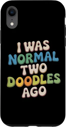 Vista 25 de Doodle Parent Humor I was Normal Two Doodles Ago Dog Owner Case for iPhone 16