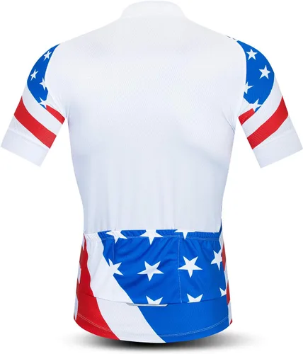Vista 85 de Weimostar Hombre Ciclismo Jersey Manga Corta Bicicleta Ropa Multicolor Diamante
