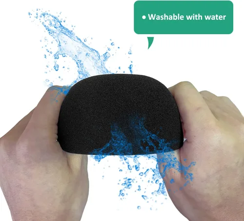 Vista 6 de Filtro pop de micrófono y parabrisas de espuma para Razer Seiren V2 X Mic, micrófono profesional con cubierta de micrófono de espuma para grabación