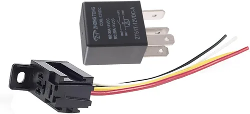 Vista 4 de Cable conector para relé de auto, de E Support, 12 V, 30 A, 40A, 60A, 80A SPST, SPDT 4 pines, 5 unidades Paquete de 5