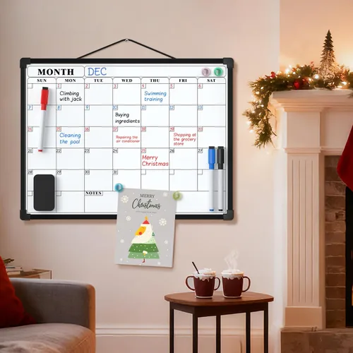 Vista 7 de MaxGear - Calendario mensual de borrado en seco para pared, 16 x 12 Negro