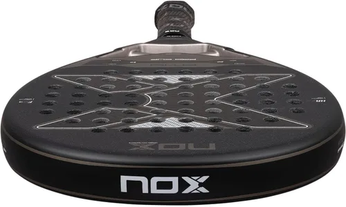 Vista 8 de NOX Padel Racket EA10 Ventus 12K Xtrem Carbon Fiber Face with MLD Black Eva Core EOS Tunnel Agility with Custom Grip & Dual Spin Surface.