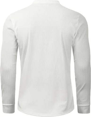 Vista 3 de Derminpro Camisas Henley de manga corta acanaladas elásticas para hombre