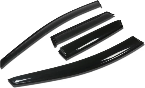 Vista 21 de Auto Dynasty 4 unidades de protector de lluvia para ventana con cinta adhesiva compatible con Mazda 3 2004-2009, acrílico