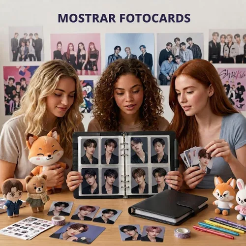 Vista 7 de MUDOR Carpeta de tarjeta fotográfica A5 para tarjeta KPOP, álbum de Negro